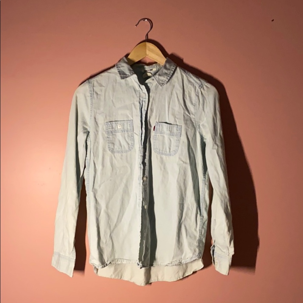 Light blue button down